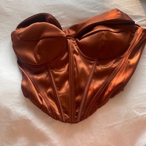Sexy bronze corset top